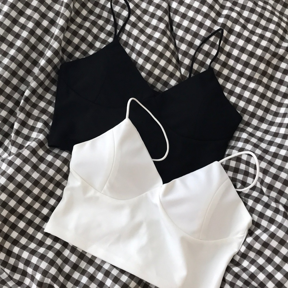 Spaghetti strap camisole with removable pads/bra